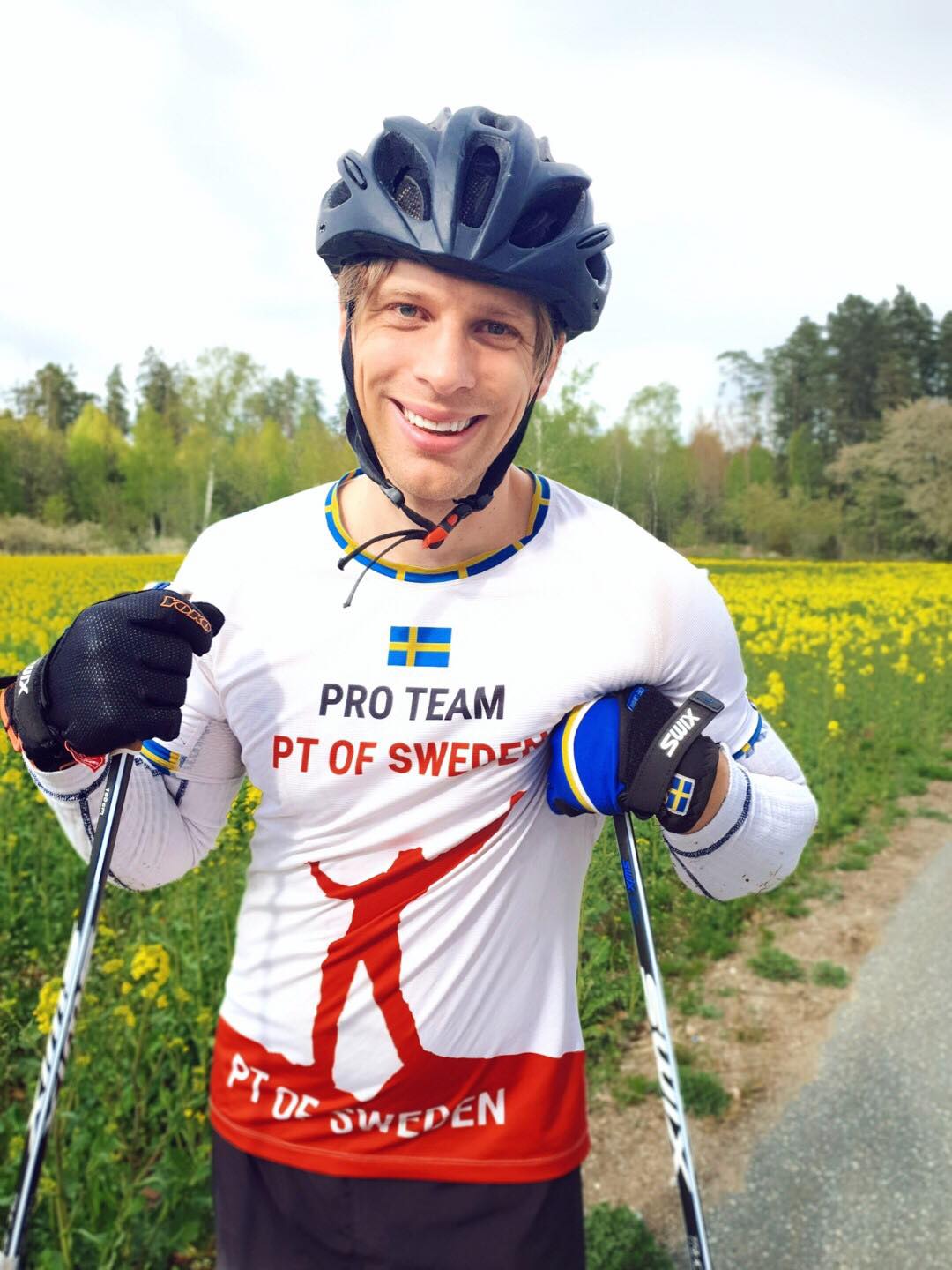 Jonas Böhlmark rullskidstränare i Stockholm
